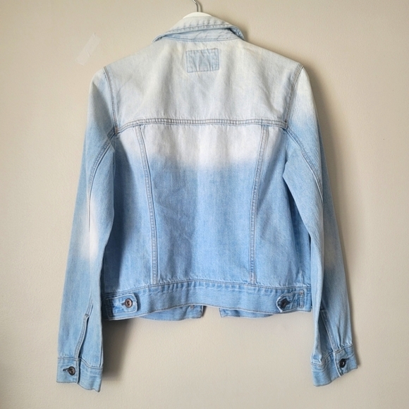Forever 21 Boyfriend Vintage Washed Denim Jean Jacket Medium Blue - Picture 8 of 12